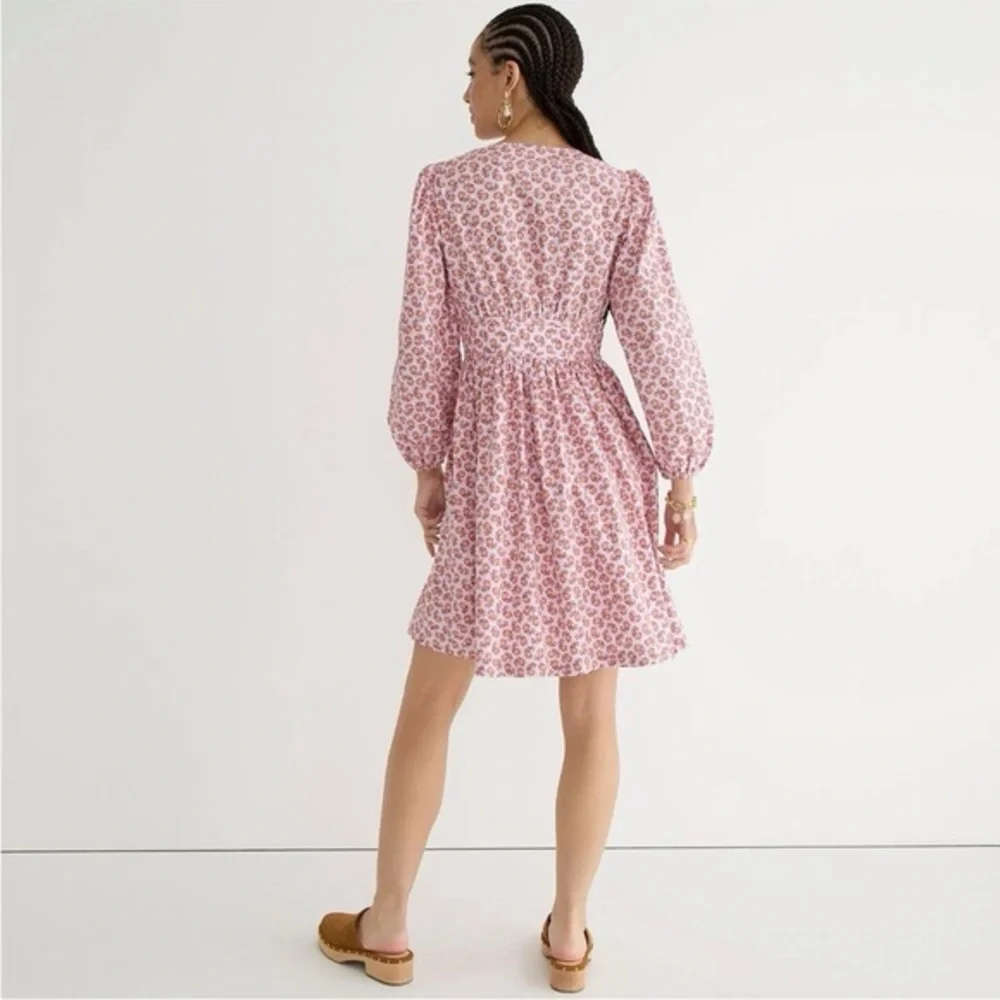 J. Crew Pink Floral Print Mini Dress